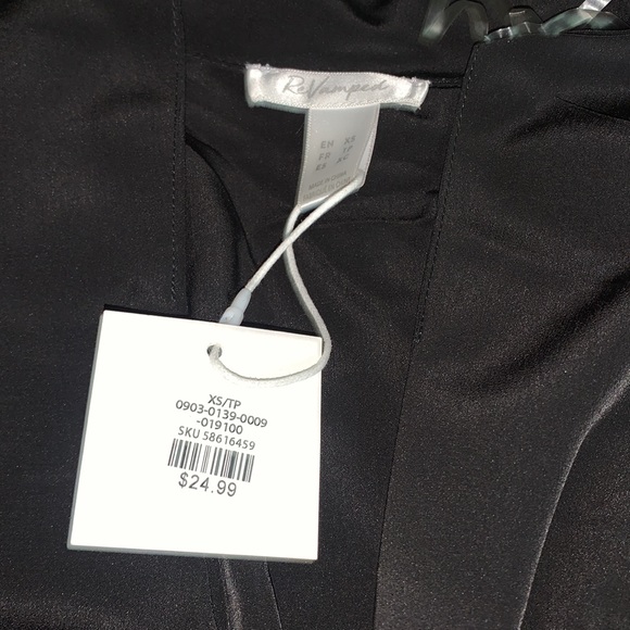 Black Front Tie Top - Picture 2 of 2